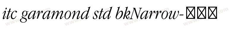 itc garamond std bkNarrow字体转换